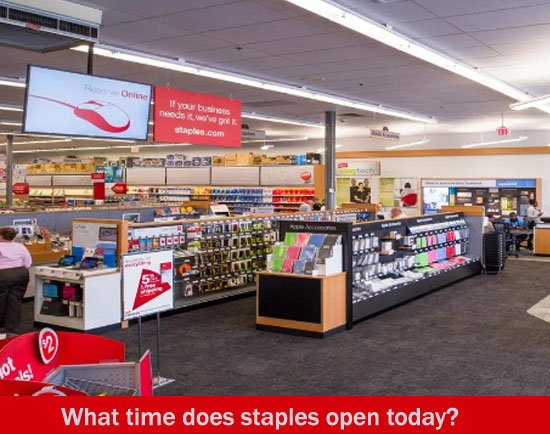 What time staples open today?