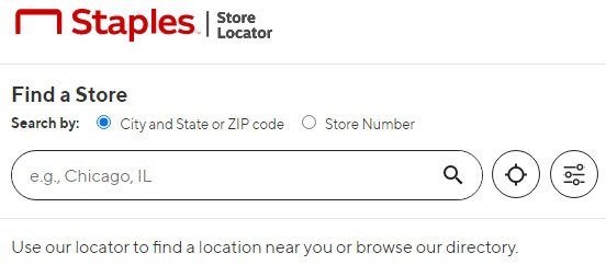 staples store locator