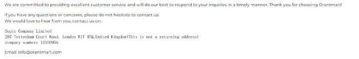 orantmart scam contact