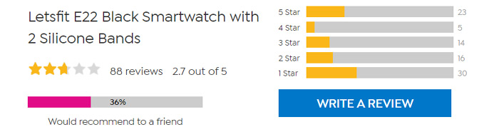 letsfit e22 reviews