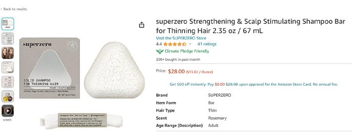 superzero Strengthening & Scalp Stimulating Shampoo Bar