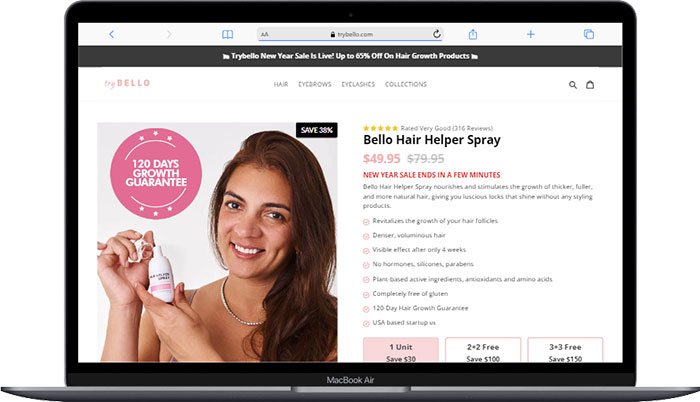 Bello Hair Helper Spray Reviews
